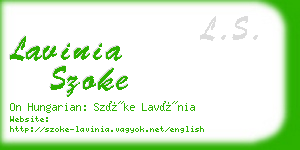 lavinia szoke business card